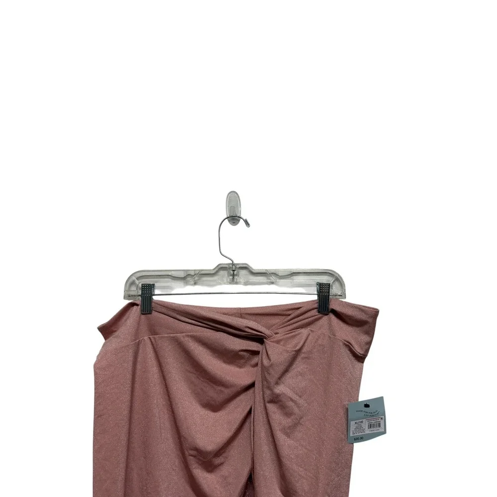 Shade & Shore Women's XL Pink Shimmer Sarong Swim Cover Up Skirt NWT